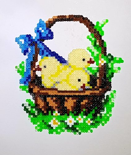 Mary G, Easter chicks, Hama beads.